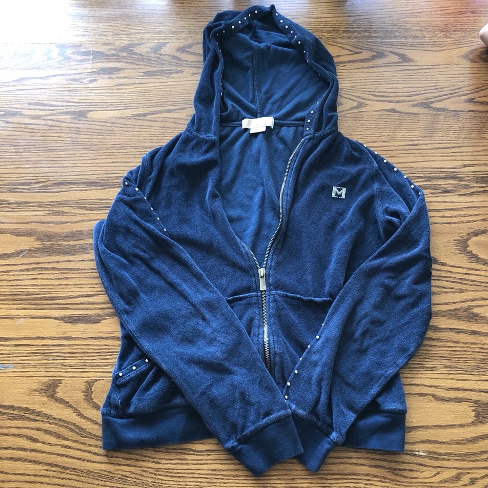 Michael Kors Women’s Blue Zip-Up Jacket Size Large
